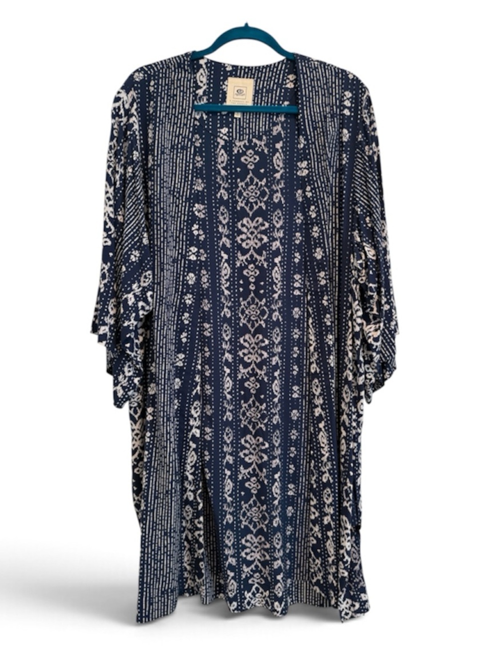 Rip Curl | EUC Navy Blue Patterned Kimono